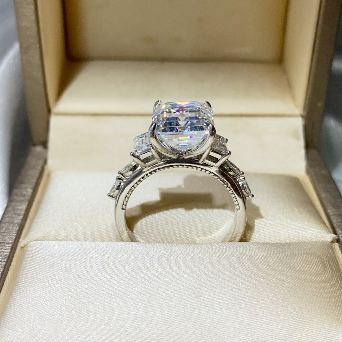 5 Carat Moissanite 925 Sterling Silver Ring - Girly Tea