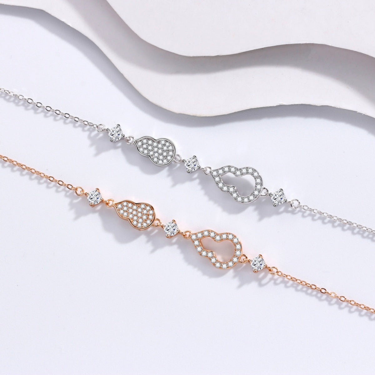 Zircon Gourd Adjustable Bracelet - Girly Tea