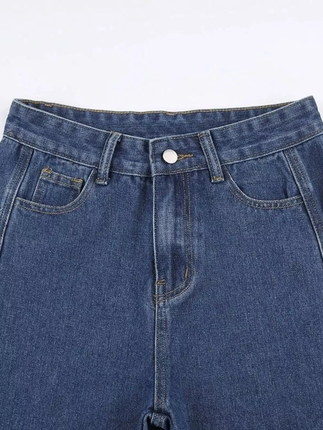 Side Distressed Jeans - Girly Tea