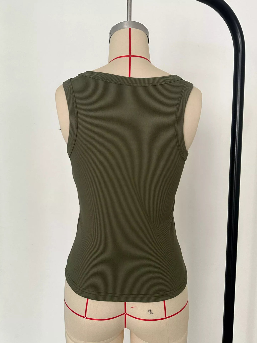 Ribbed Knit Slim Fit Tank - Girly Tea