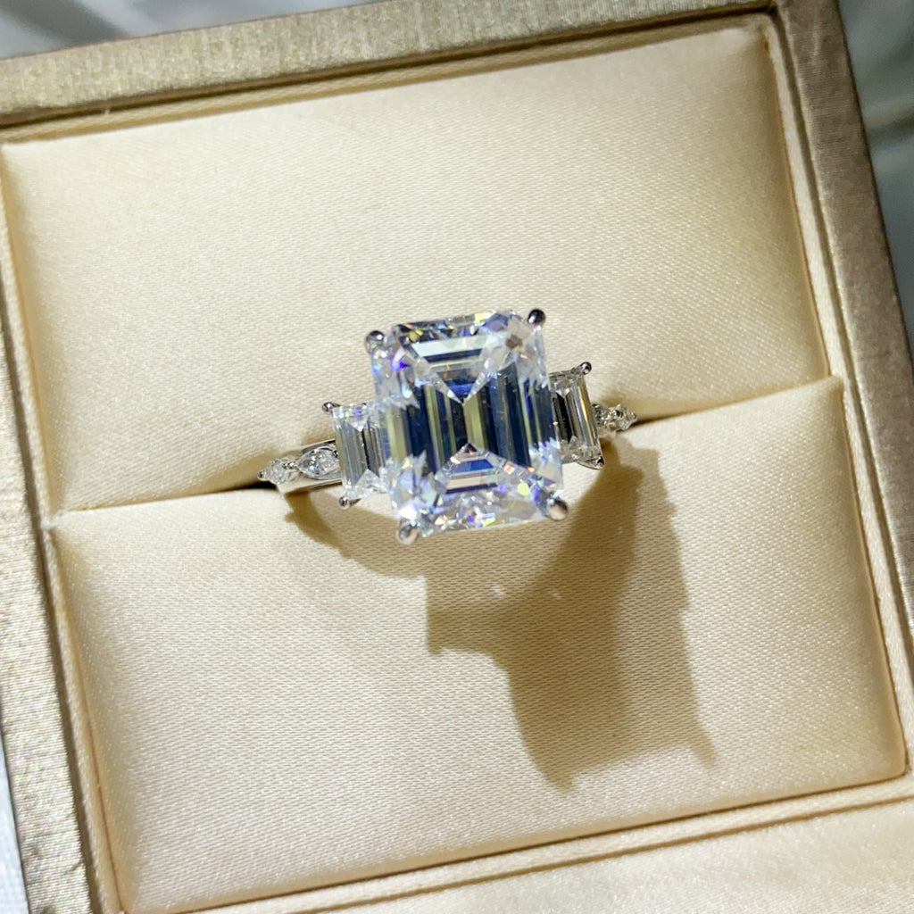 5 Carat Moissanite 925 Sterling Silver Ring - Girly Tea