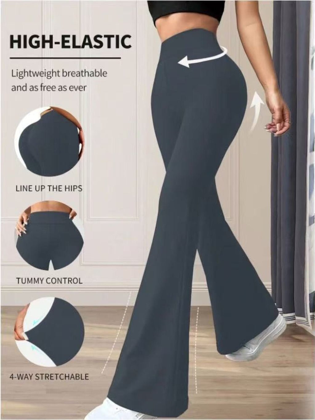 High Waist Flare Pants - Girly Tea