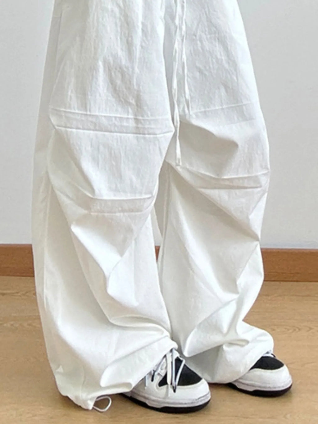 Wide Leg Casual Drawstring Pants - Girly Tea