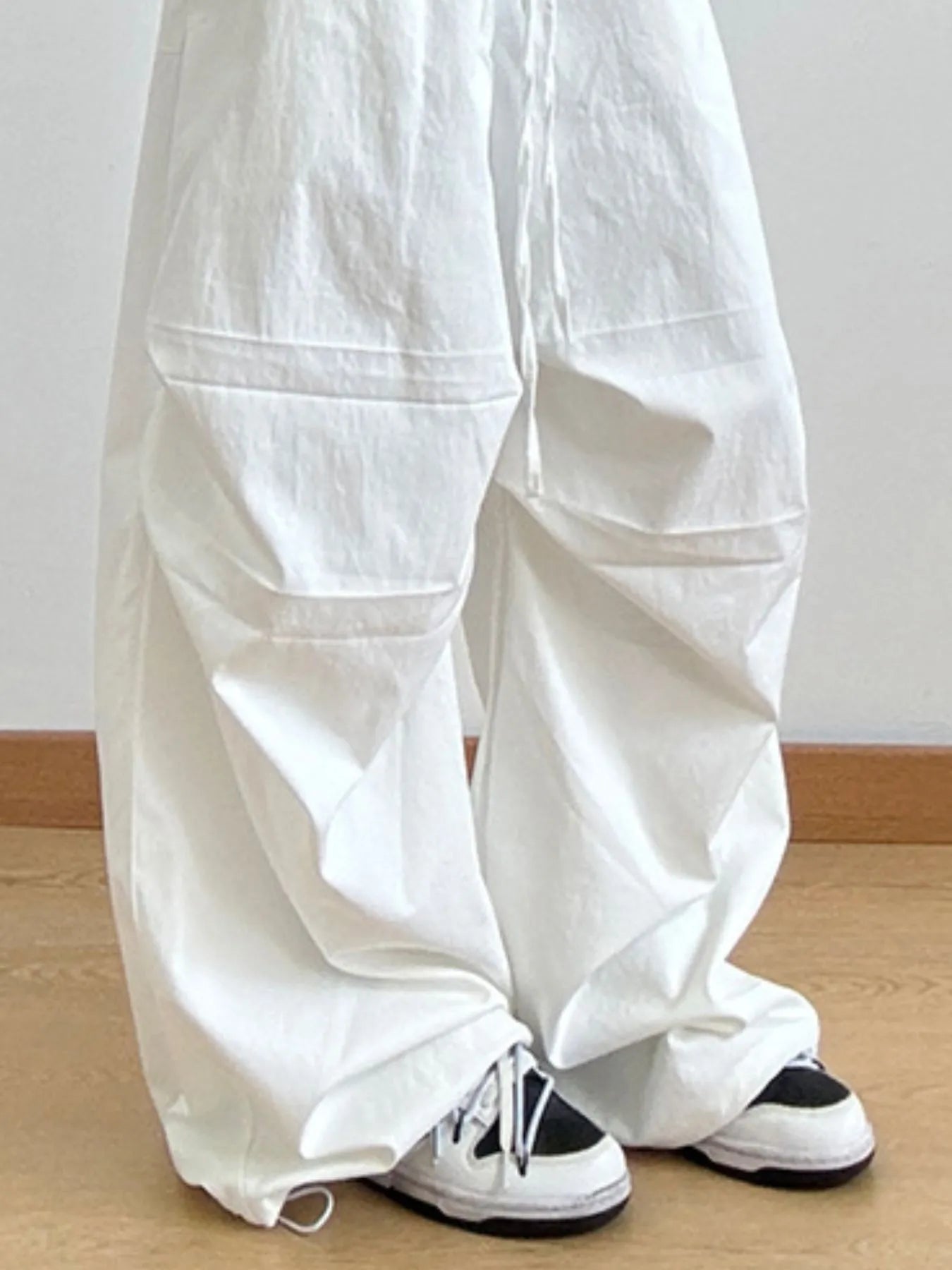 Wide Leg Casual Drawstring Pants - Girly Tea