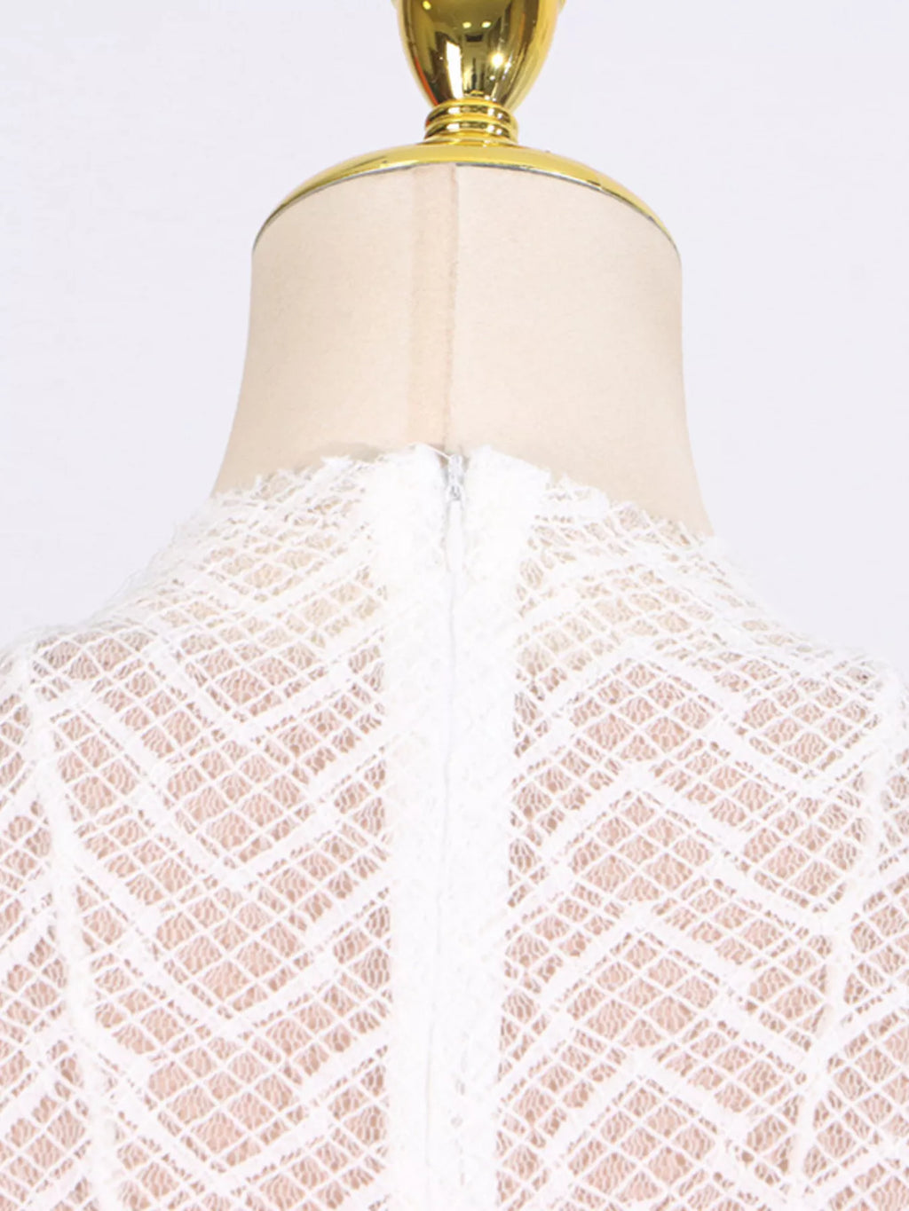 Lace Mock Neck Long Sleeve Maxi Dress - Girly Tea