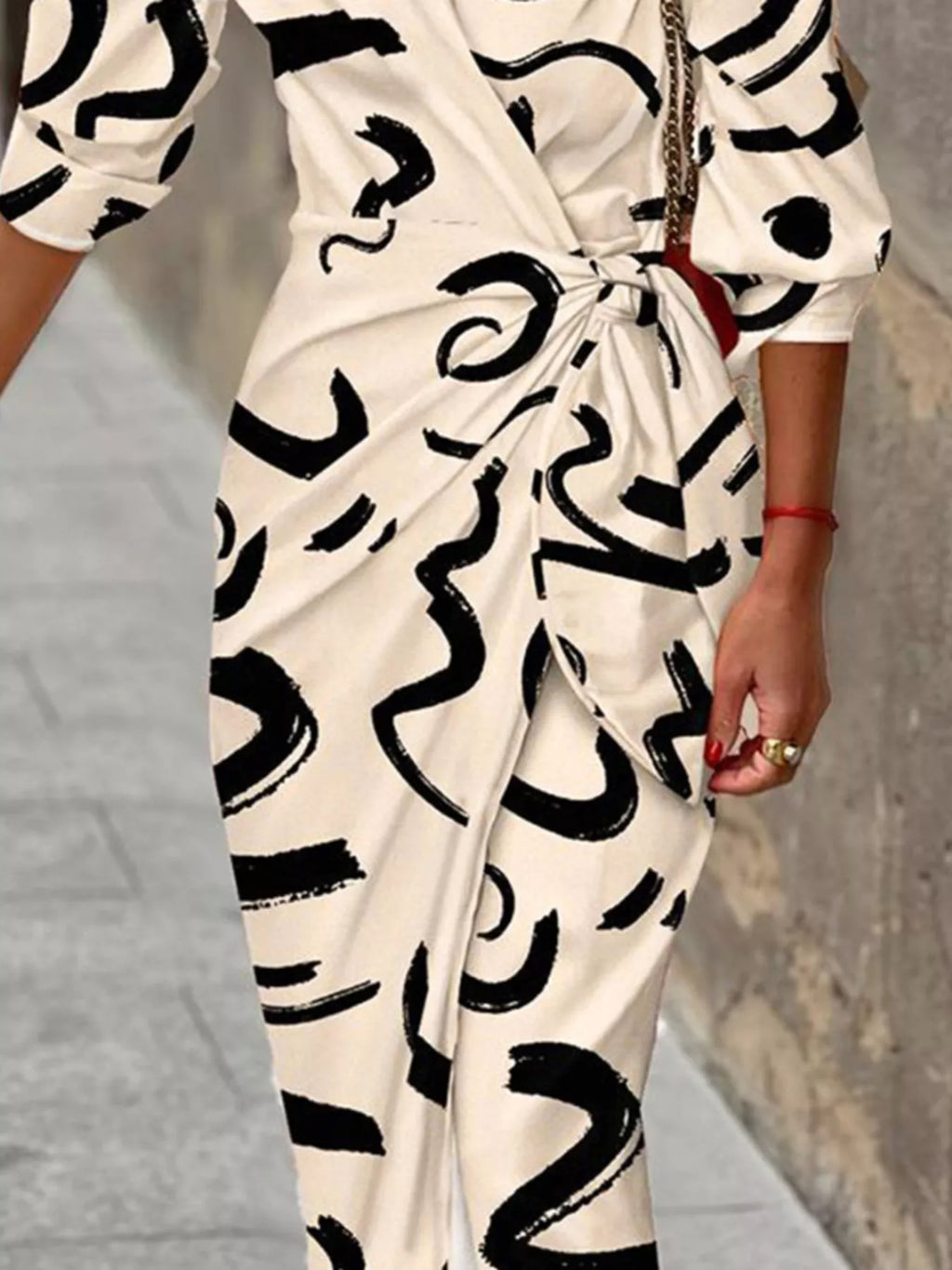 Printed Collared Neck Shirt Dress - Girly Tea