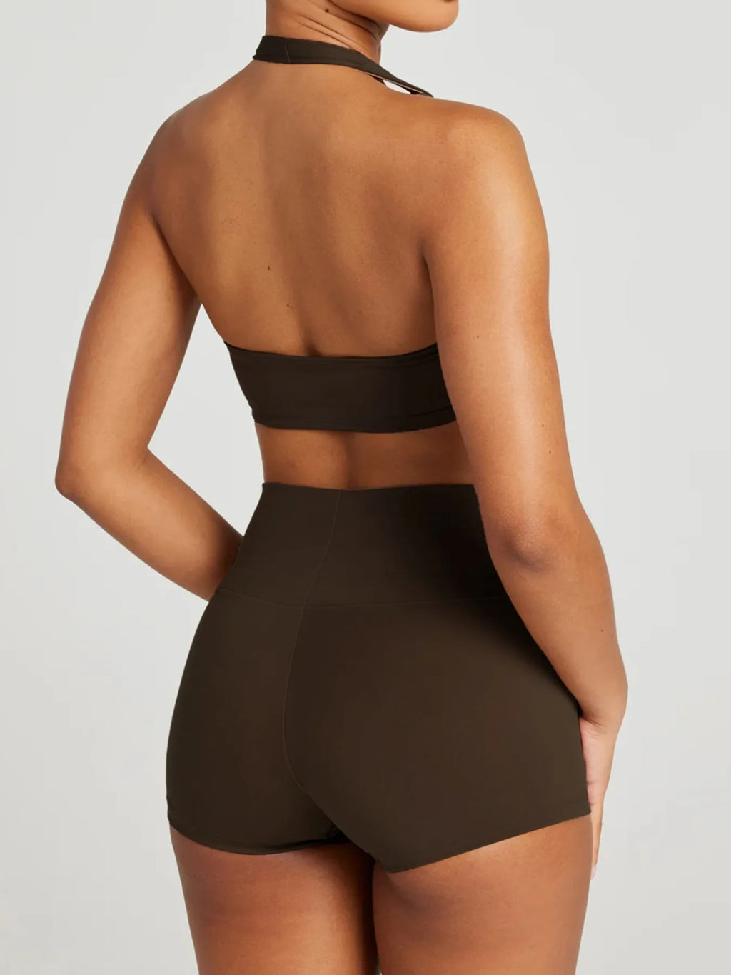 Halter Neck Cami and Shorts Active Set - Girly Tea