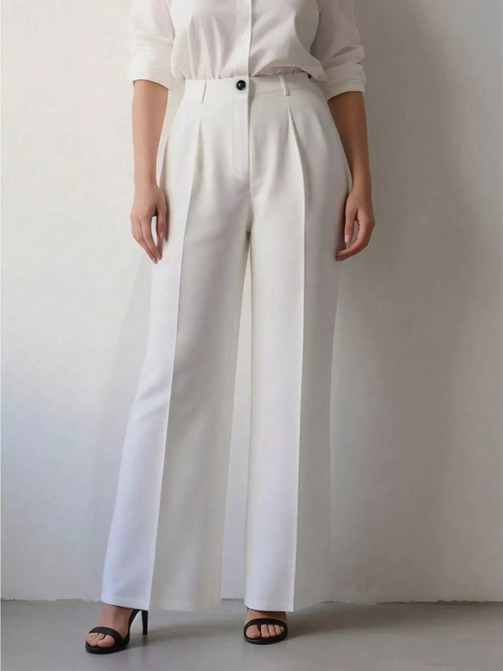 High-Waisted Wide Leg Pants - Girly Tea