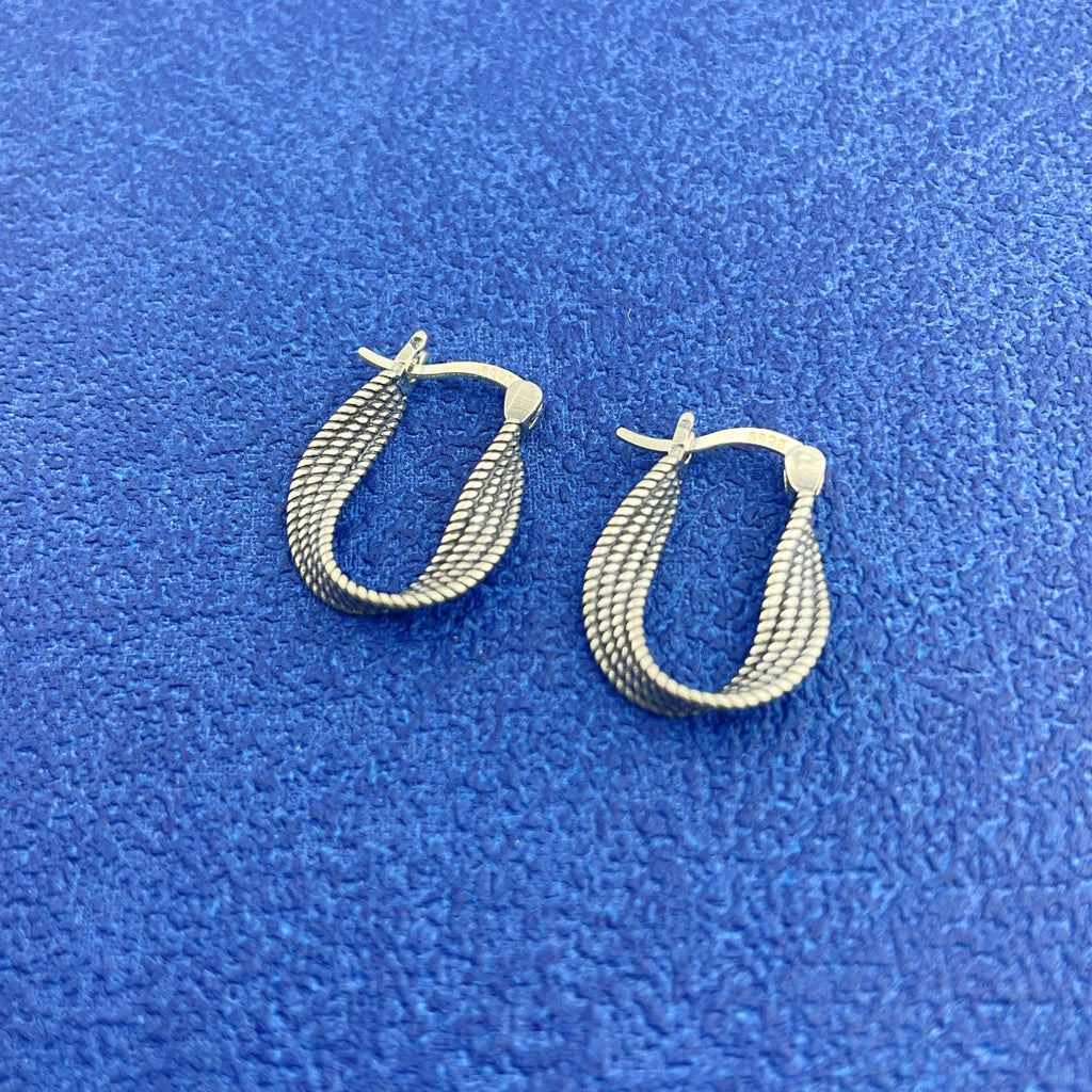925 Sterling Silver Hoop Earrings - Girly Tea