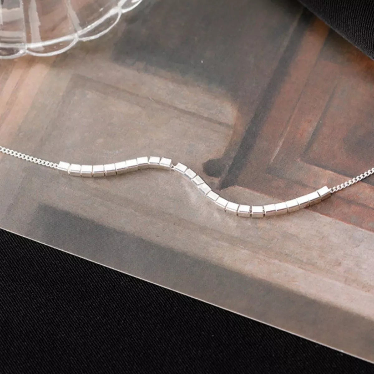 925 Sterling Silver Cube Necklace - Girly Tea