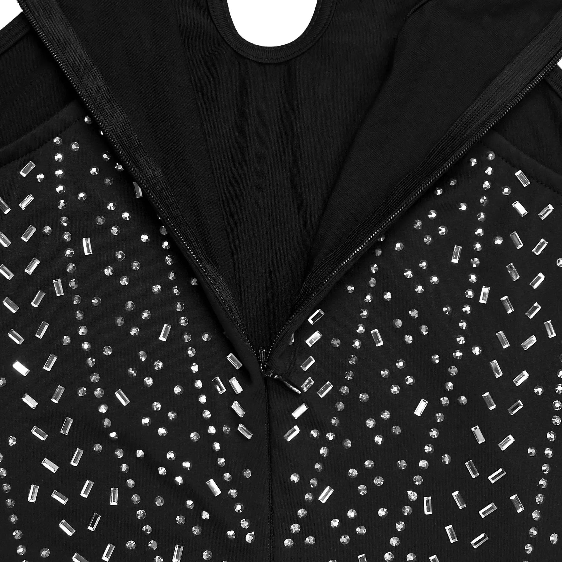 Sparkling Rhinestone Cutout Jumpsuit - Girly Tea