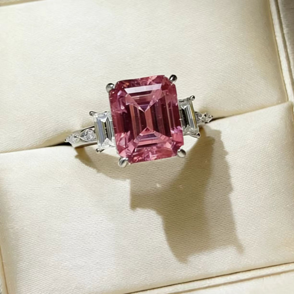 5 Carat Moissanite 925 Sterling Silver Ring - Girly Tea