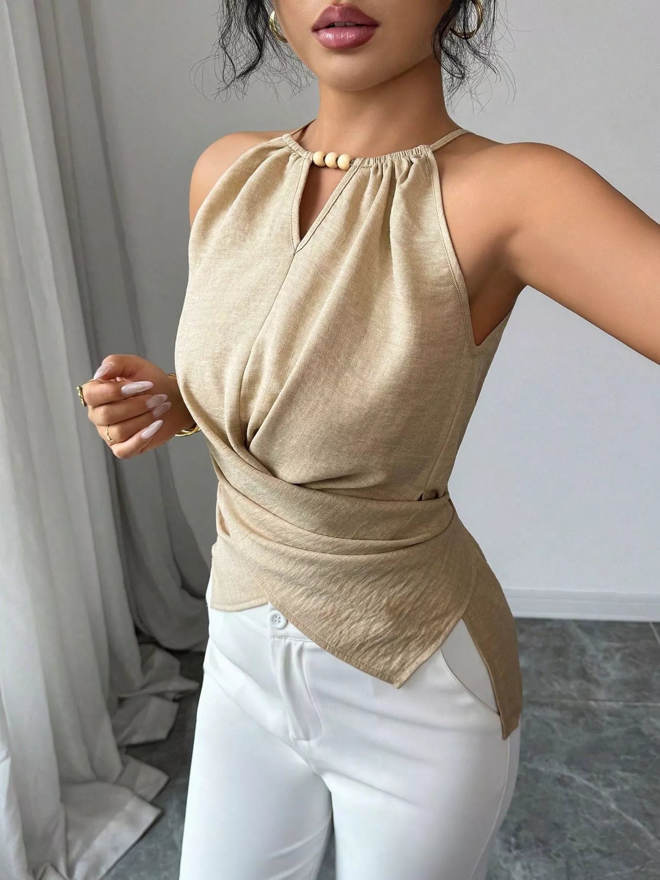 Halter Neck Crisscross Cami - Girly Tea