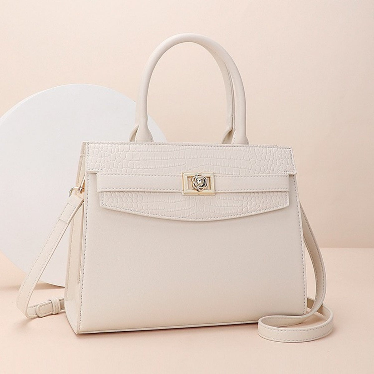 Top Handle Leather Handbag - Girly Tea