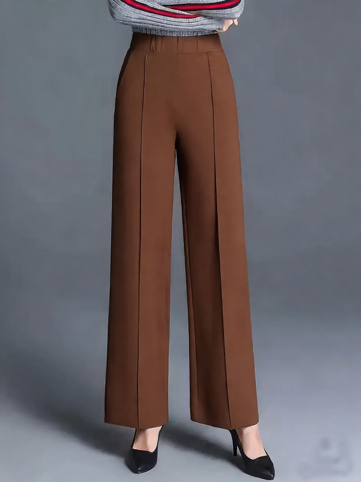 High-Waisted Wide Leg Pants - Girly Tea