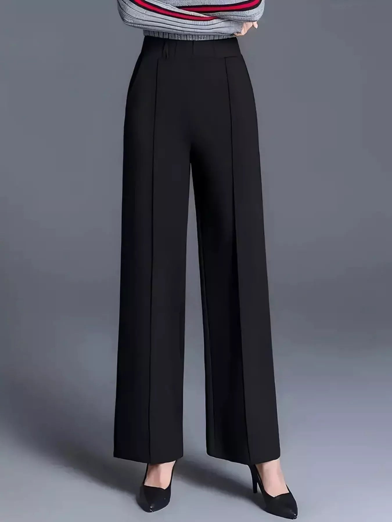 Wide Leg High Waist Pants - Girly Tea