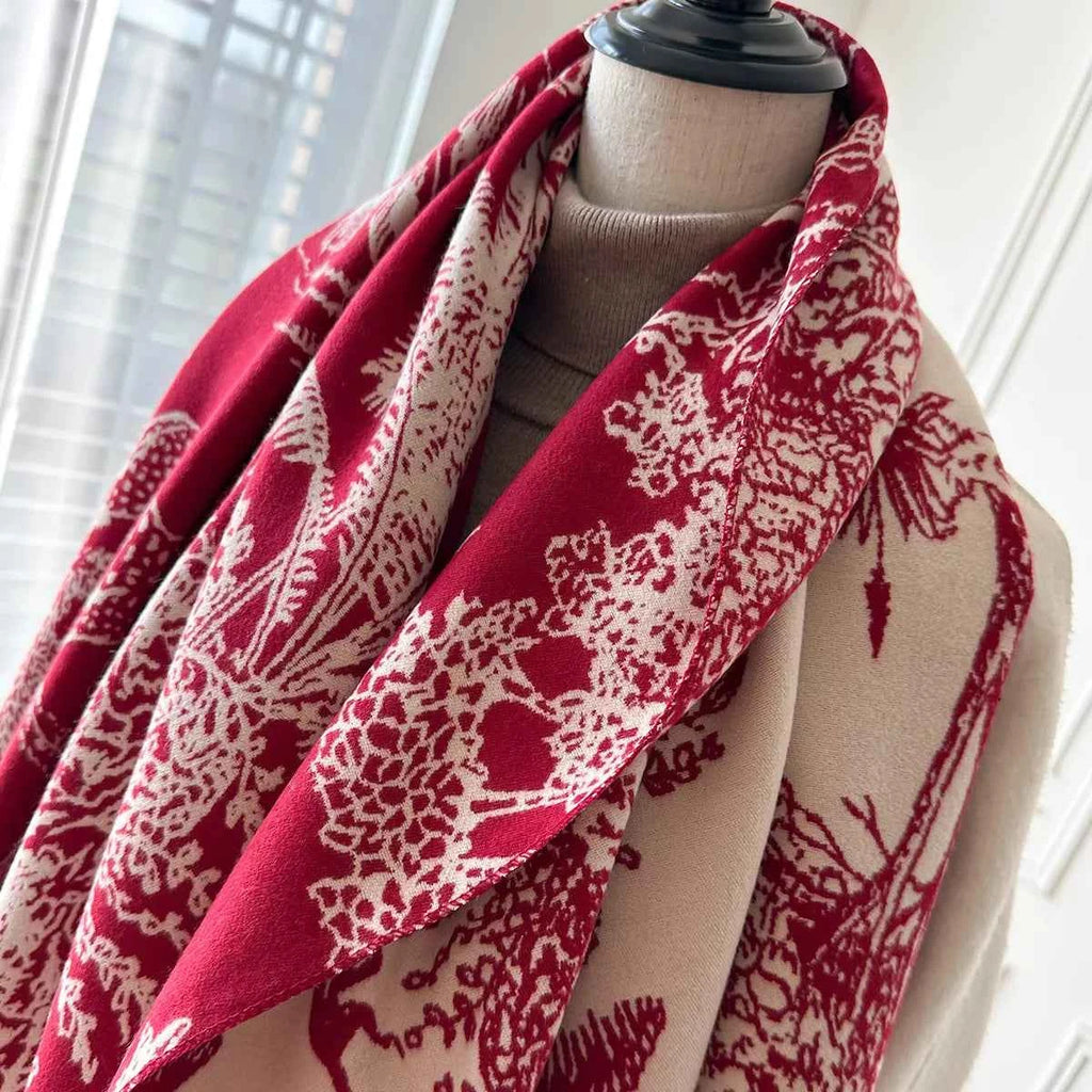 Raw Hem Winter Scarf
