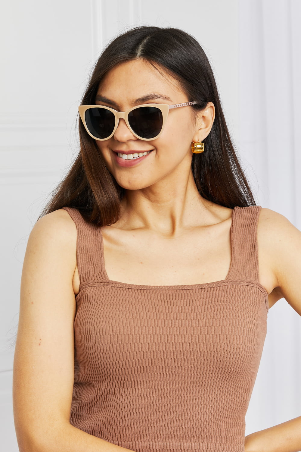 Cat-Eye Acetate Frame Sunglasses - Girly Tea