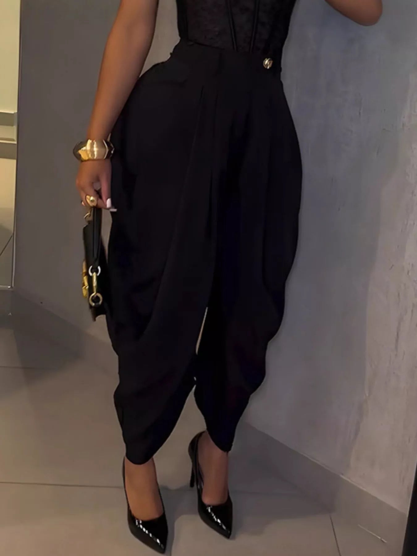 High-Waisted Wide Leg Pleated Pants - Girly Tea
