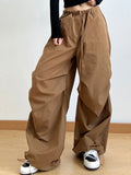 Wide Leg Casual Drawstring Pants - Girly Tea