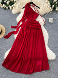 One-Shoulder Floral Decor Dress - Girly Tea