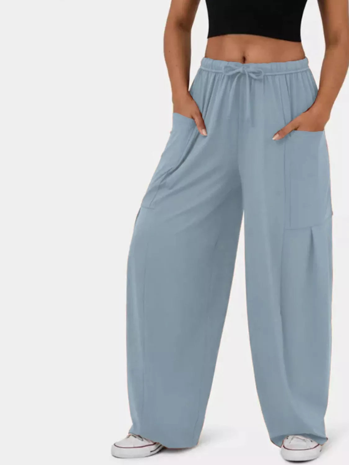 Relaxed Fit Drawstring Pants - Girly Tea
