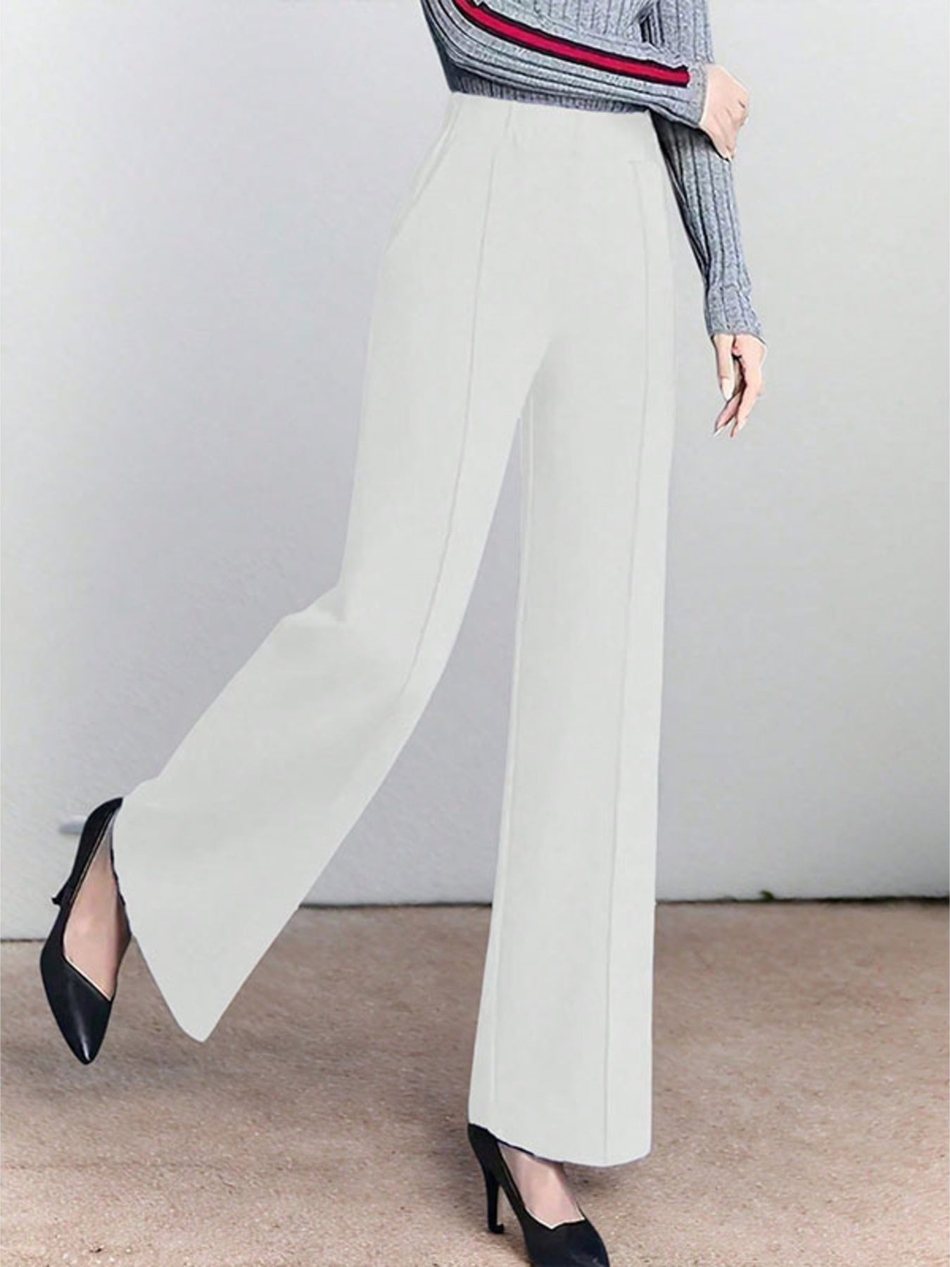 High-Waisted Wide Leg Pants - Girly Tea