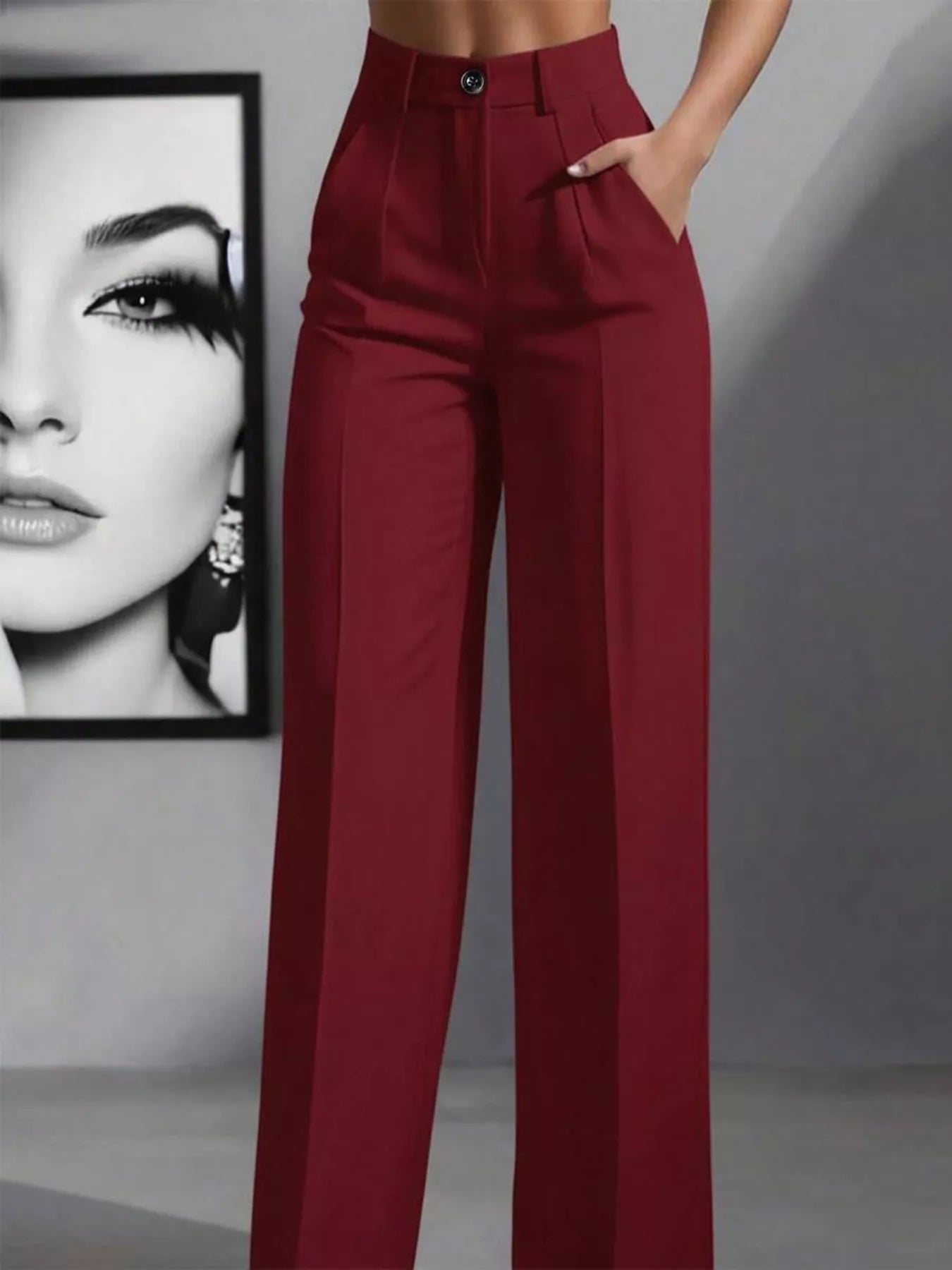 High-Waisted Wide Leg Pants - Girly Tea