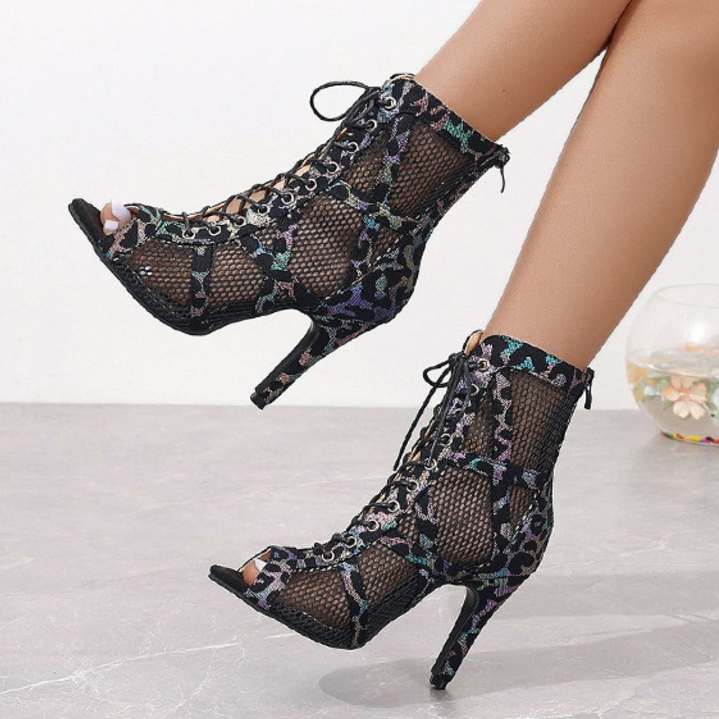 Lace-Up High Heel Sandals - Girly Tea