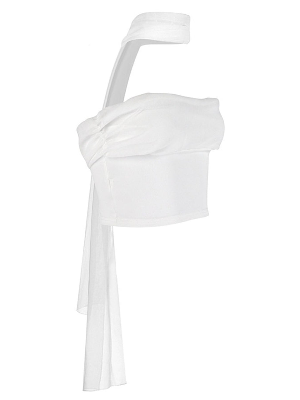 Ruched Tube Top with Scarf - Girly Tea