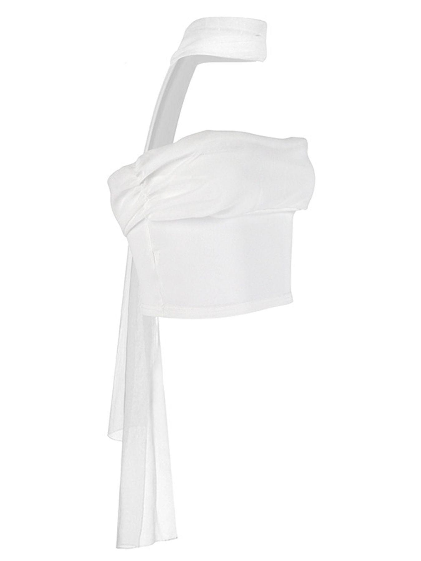 Ruched Tube Top with Scarf - Girly Tea