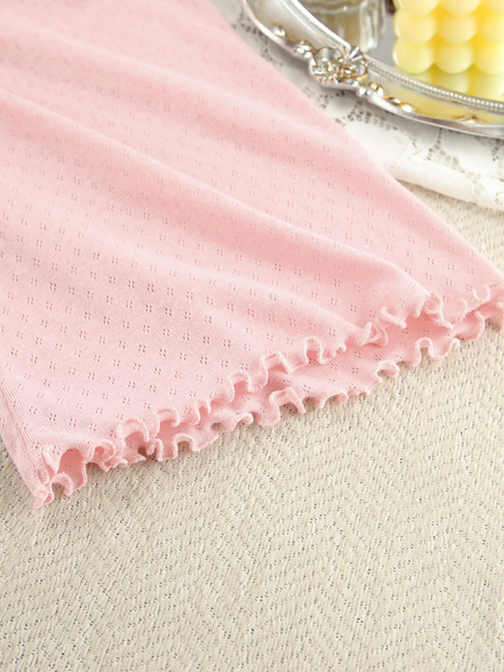 Tie Waist Kimono Sleeve Lounge Nightgown - Girly Tea