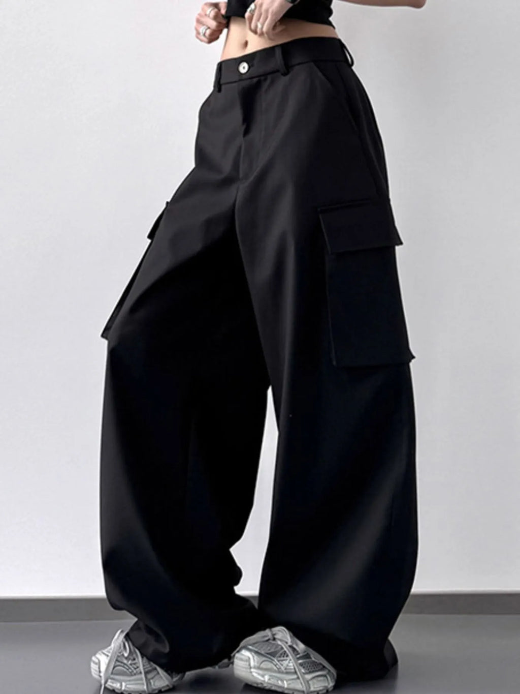 Wide Leg Cargo Pants - Girly Tea