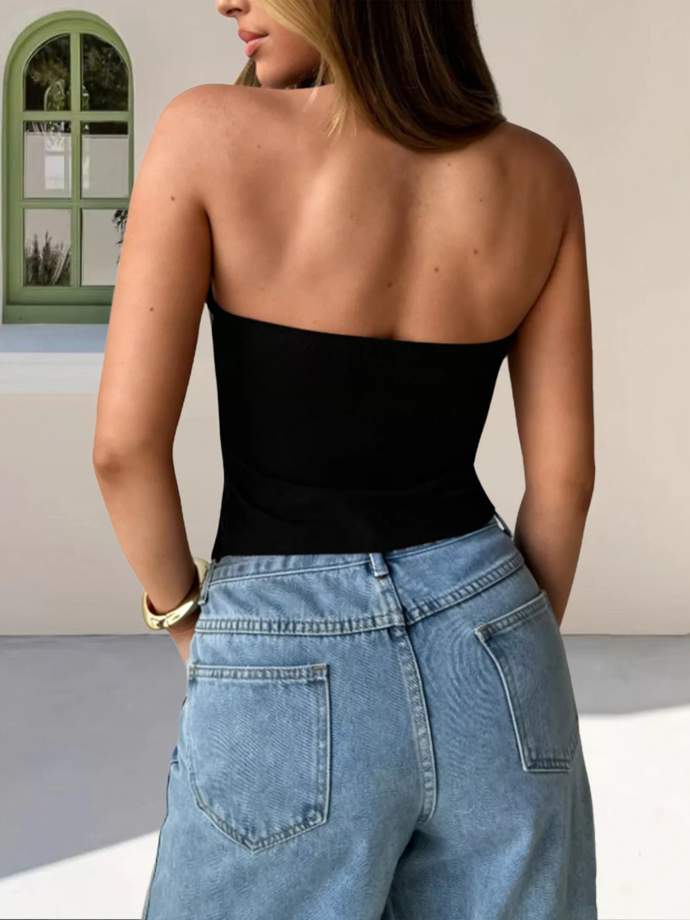 Halter Neck Zip-Up Tank - Girly Tea