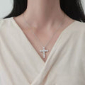 925 Sterling Silver Cross Pendant Necklace - Girly Tea