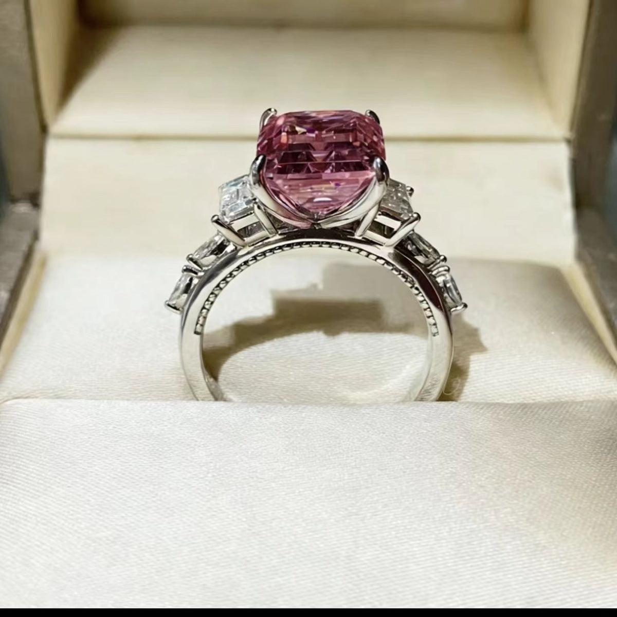 5 Carat Moissanite 925 Sterling Silver Ring - Girly Tea