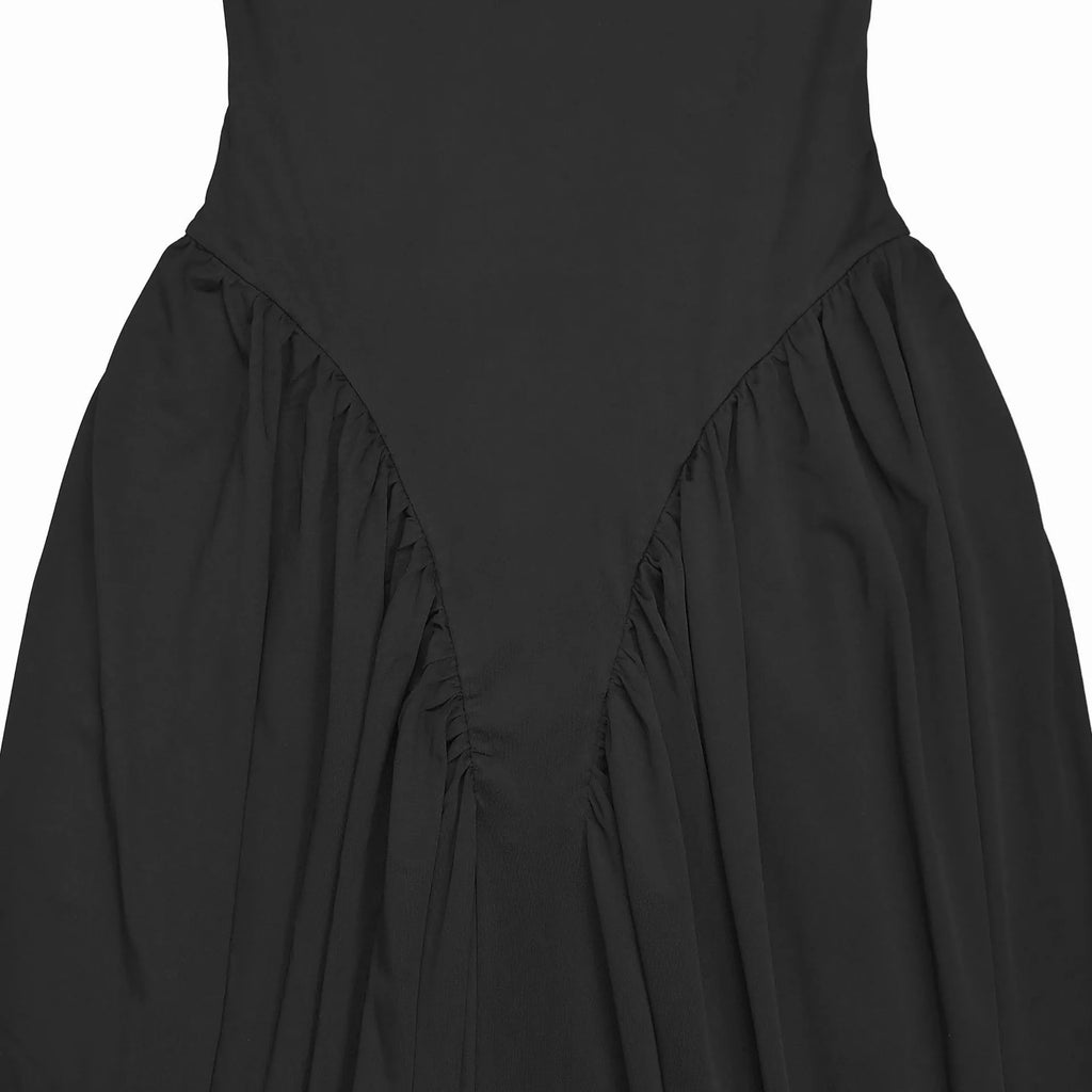 Ruched One-Shoulder Maxi Dress - Girly Tea