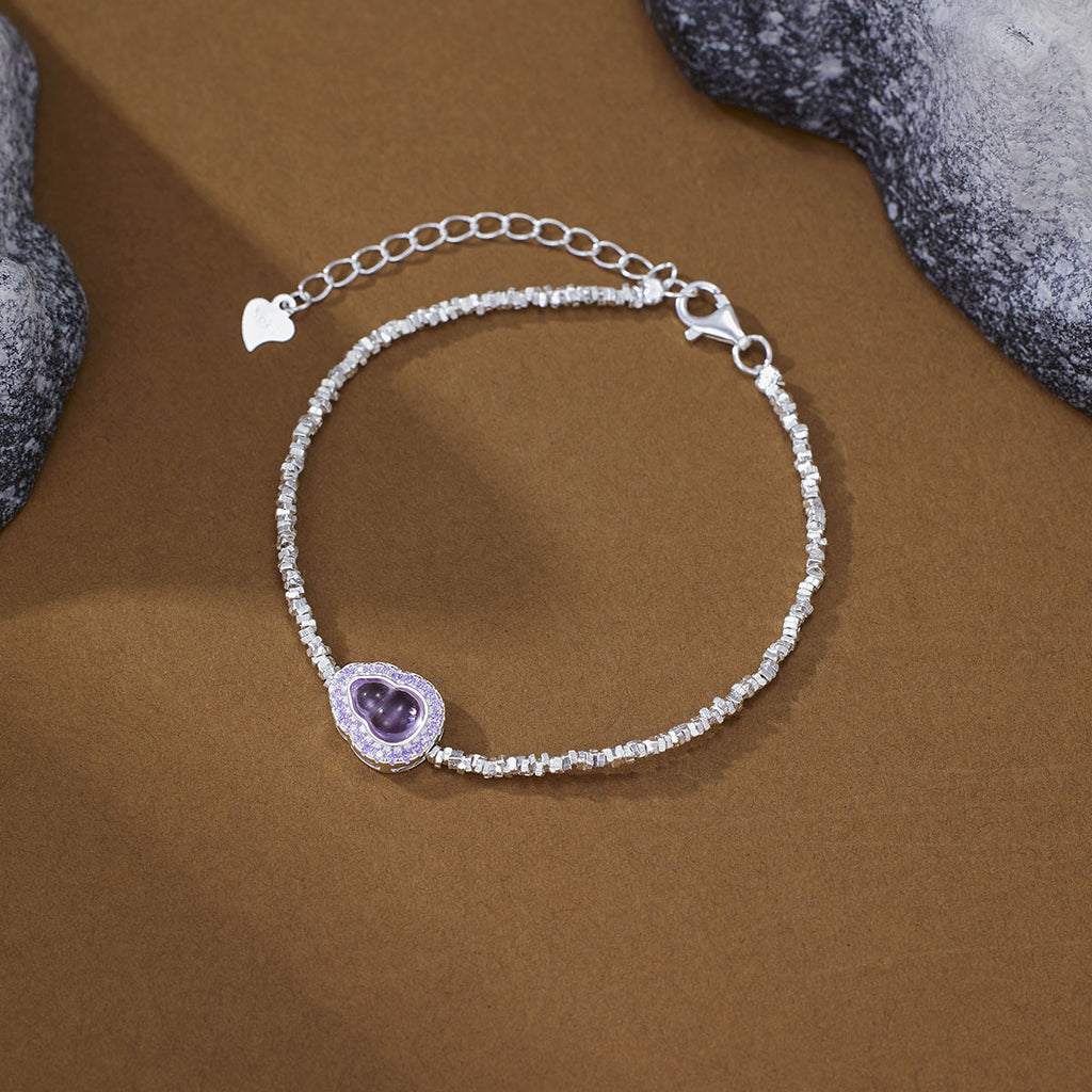 925 Sterling Silver Gourd Charm Bracelet - Girly Tea