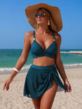 V-Neck High Waist Swim Set - Girly Tea