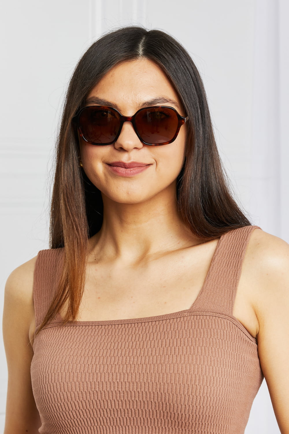 TAC Polarization Lens Full Rim Sunglasses - Girly Tea