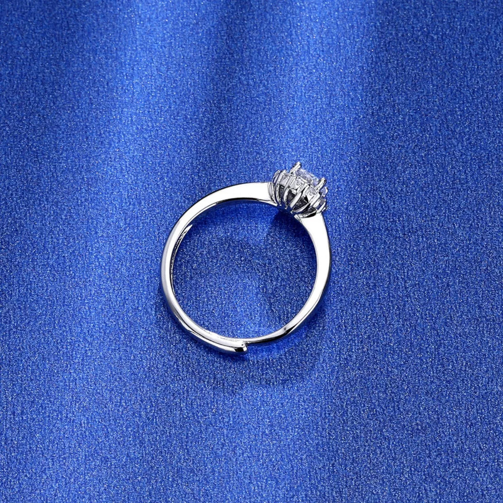 1 Carat Moissanite 925 Sterling Silver Ring - Girly Tea