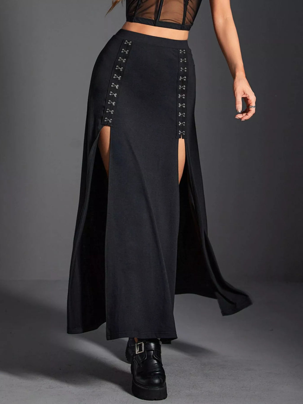High Waist Slit Skirt - Girly Tea