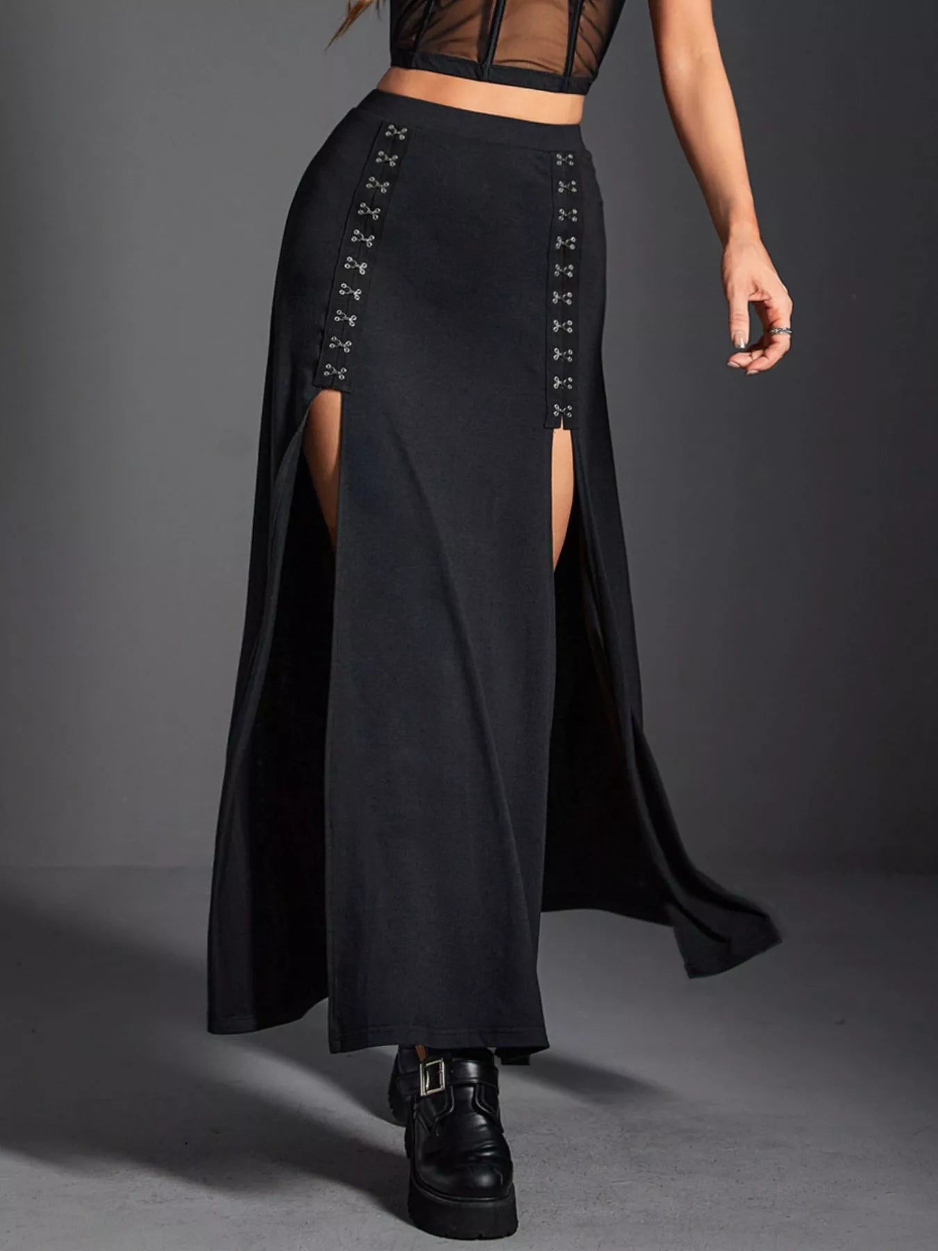 High Waist Slit Skirt - Girly Tea