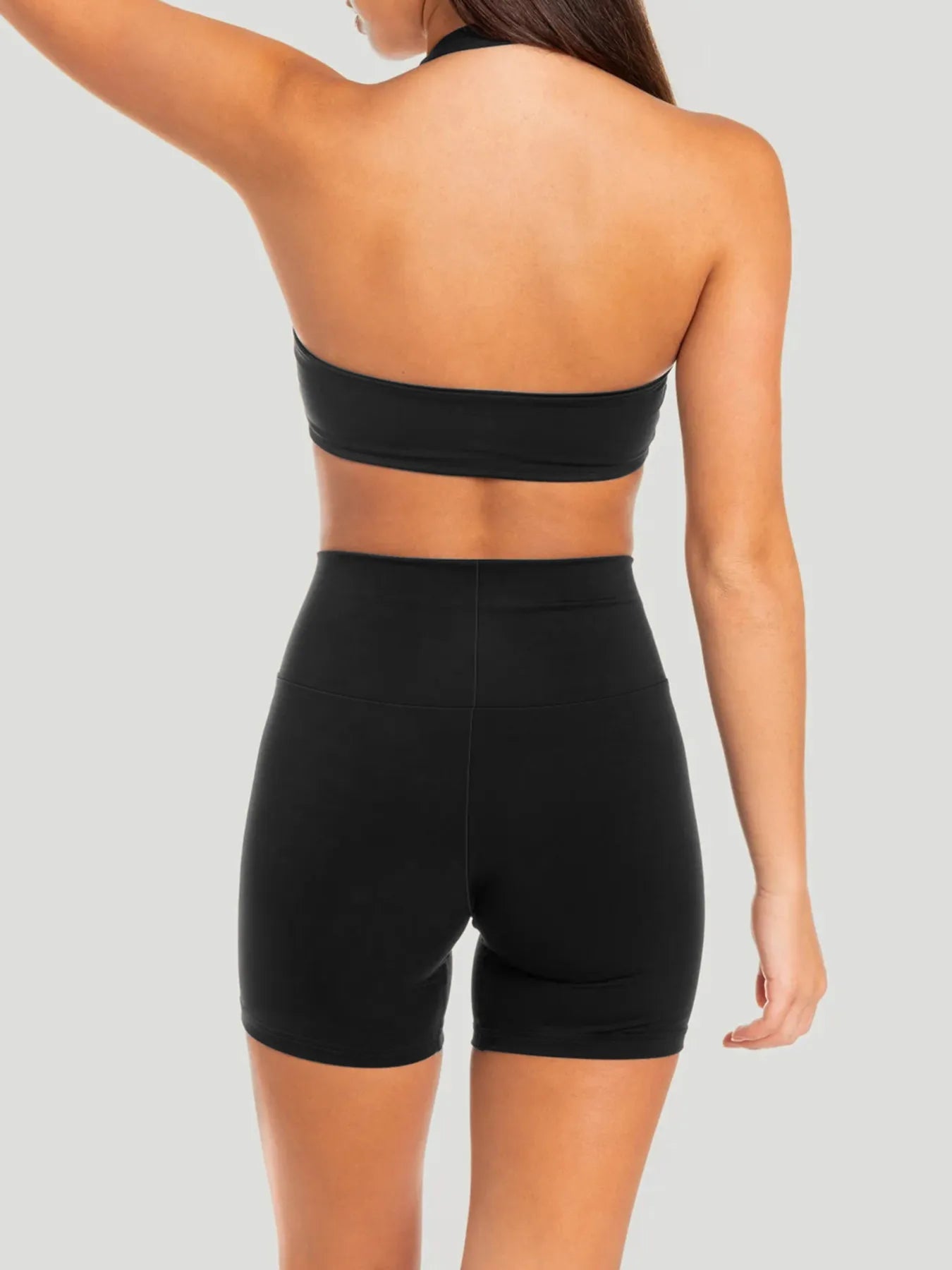 Halter Neck Cami and Shorts Active Set - Girly Tea