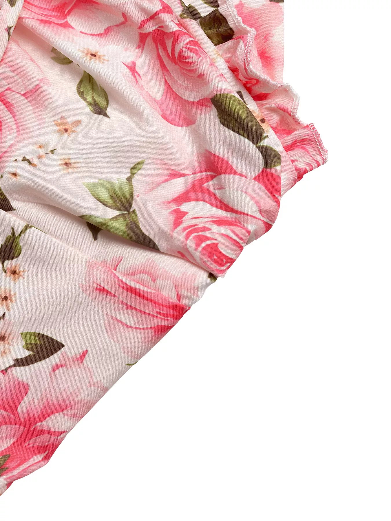 Floral Print Halter Neck Midi Dress - Girly Tea