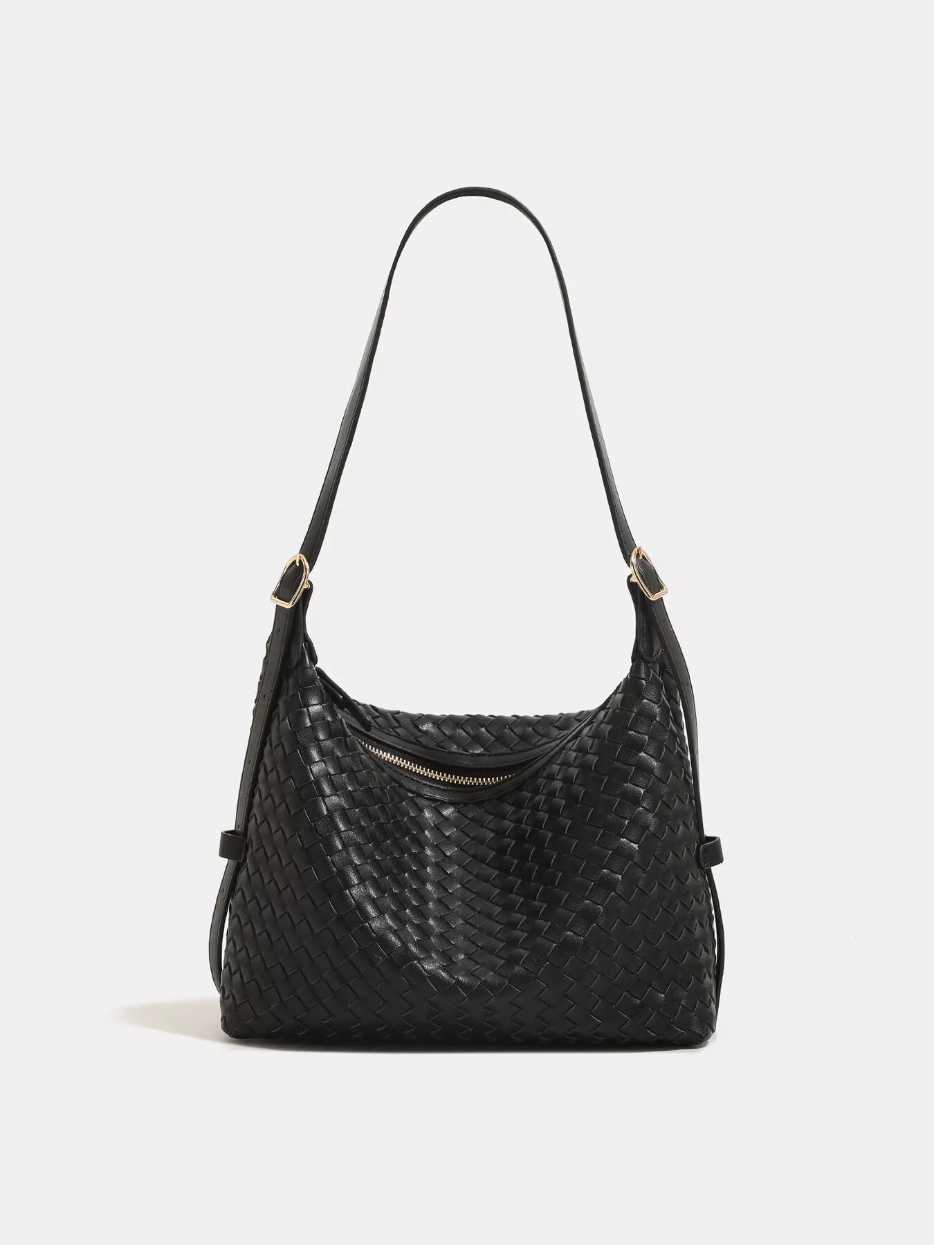 Woven PU Leather Shoulder Bag - Girly Tea