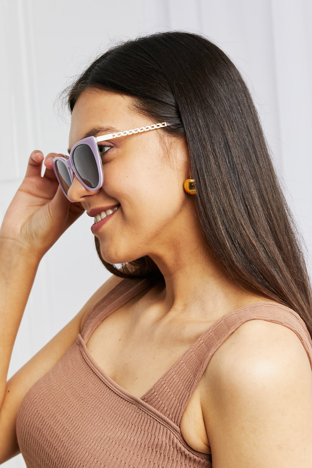 Cat-Eye Acetate Frame Sunglasses - Girly Tea