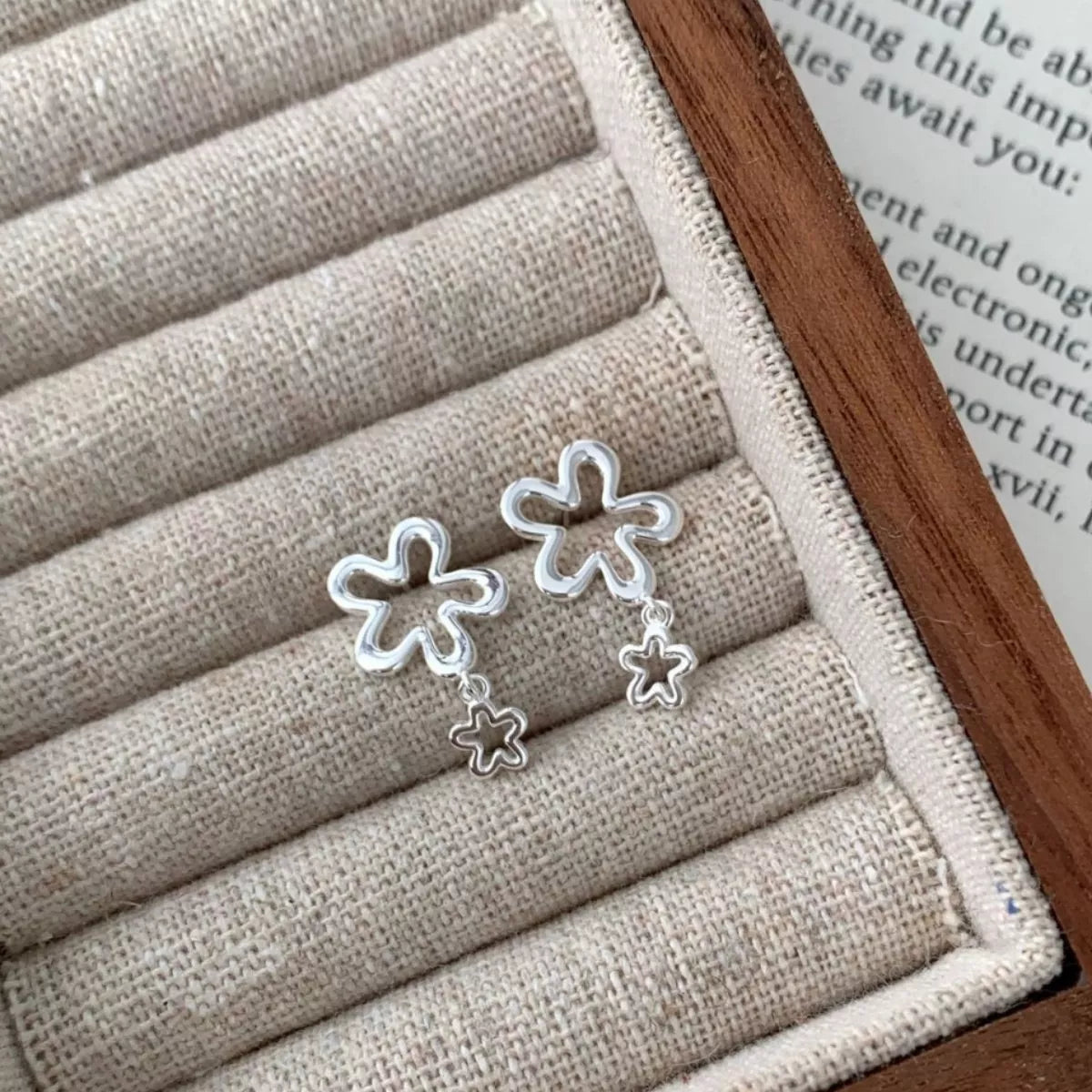Flower Drop Earrings - Girly Tea