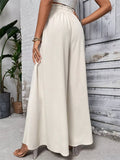 Frill Wide Leg Pants - Girly Tea