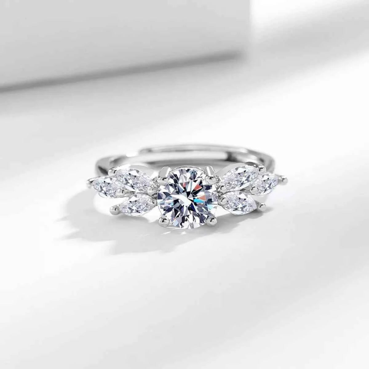 1 Carat 925 Sterling Silver Moissanite Ring